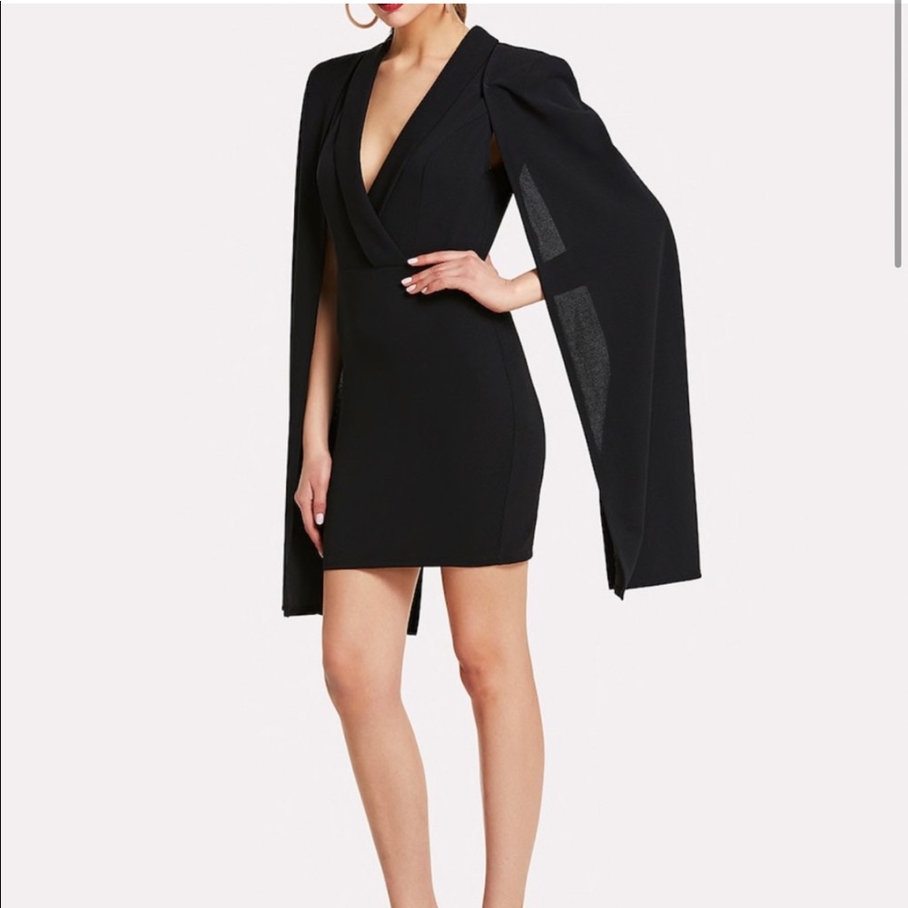 Cape Sleeve mini Dress, Sz S - Picture 2 of 5